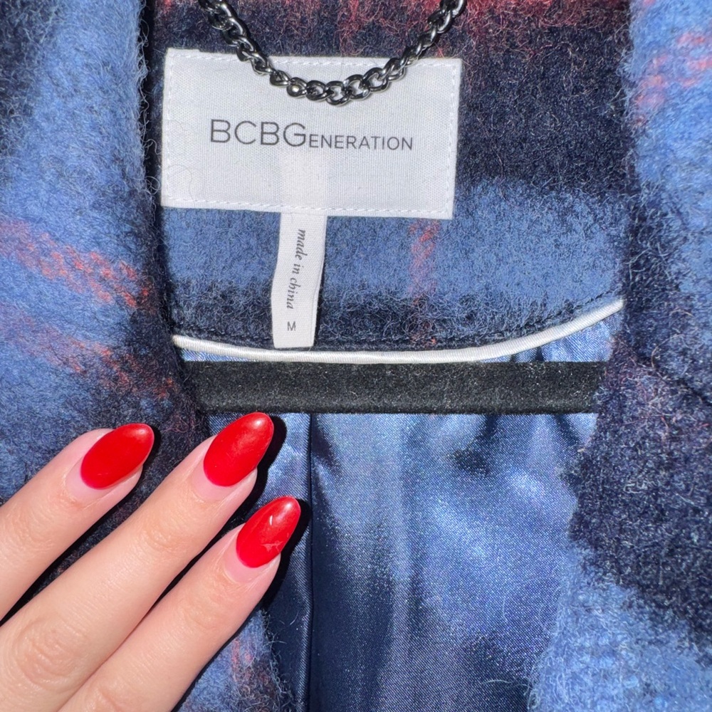 BCBGeneration Multicolor Plaid Double-Breasted Bl… - image 6